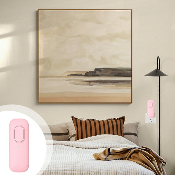 Fiudx Purificador de Aire de Iones Negativos, Elimina Olores para Baño y Cocina, Funcionamiento con Un Solo Botón, Chip Inteligente de Ahorro de Energía, Diseño Portátil y Compacto, Color Blanco y Az
