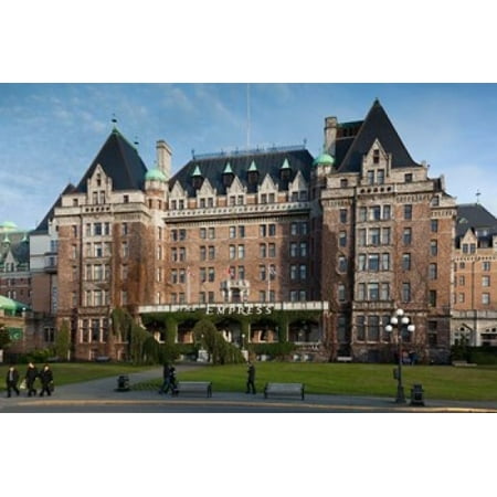 Fairmont Wall Fixture - Fairmont Empress Hotel Victoria Vancouver Island British Columbia Canada Stretched Canvas - Walter Bibikow DanitaDelimont (25 x 17)