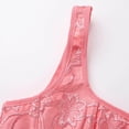 thumbnail image 4 of Women's Lace up Gothic Jacquard Shoulder Straps Tank Overbust Shapewear Corset Bustiers Top, Pink Size XL, 4 of 8