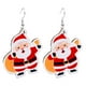 thumbnail image 1 of Árbol de Navidad Luces Pendientes de Madera Conjunto con Santa Claus Enano Muñeco de Nieve Colgantes, Aleación Acrílico Ligero Regalo de Fiesta para Mujeres, Niña, 1 of 4