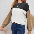 thumbnail image 5 of Lindreshi Sweatshirts for Women Loose Fit Women's Solid Color T-Shirt Long Sleeves Blouse Wooden Ear Neck Casual Button Tops, 5 of 8