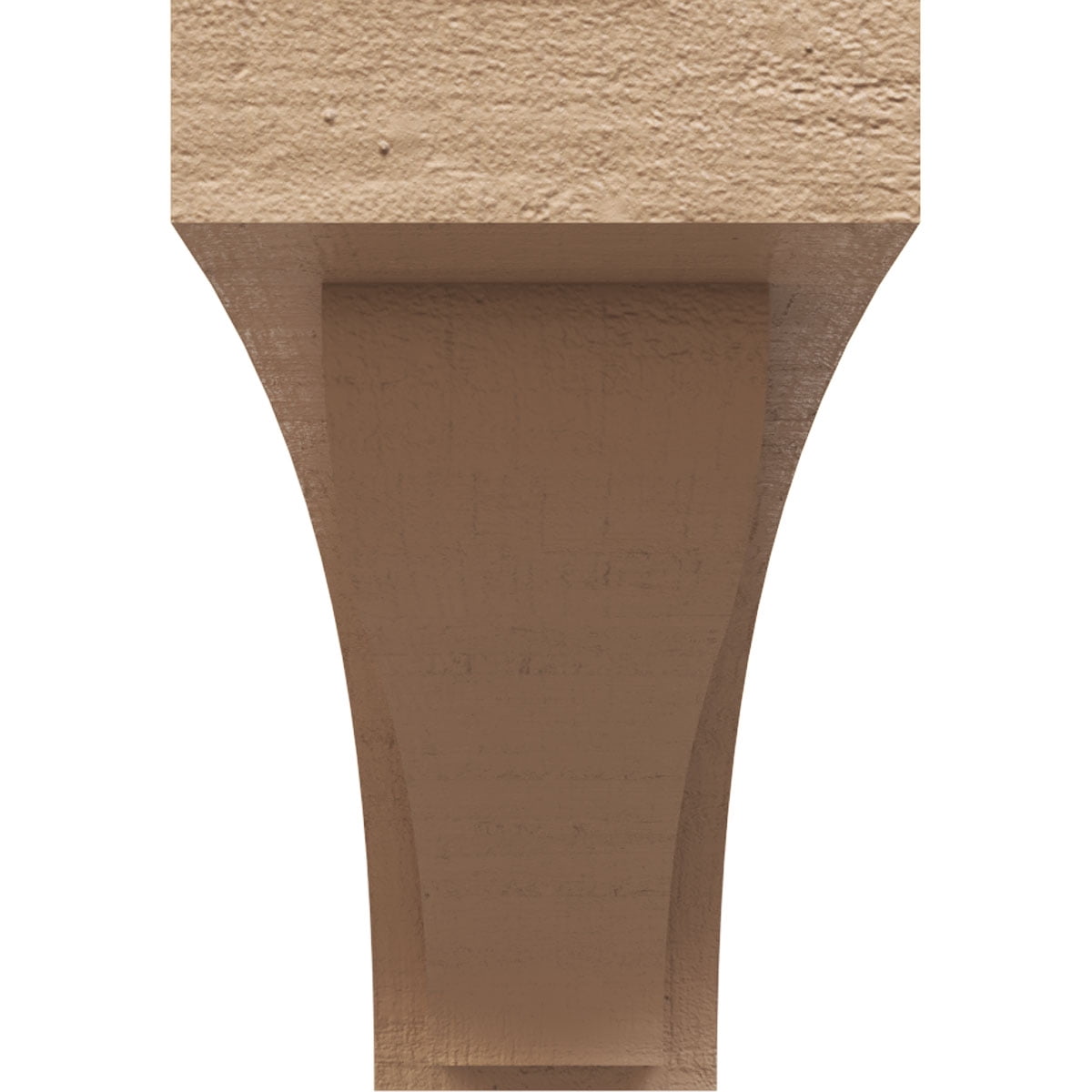 6"W x 36"D x 12"H Thin Helena Rough Cedar Woodgrain TimberThane Corbel, Primed Tan