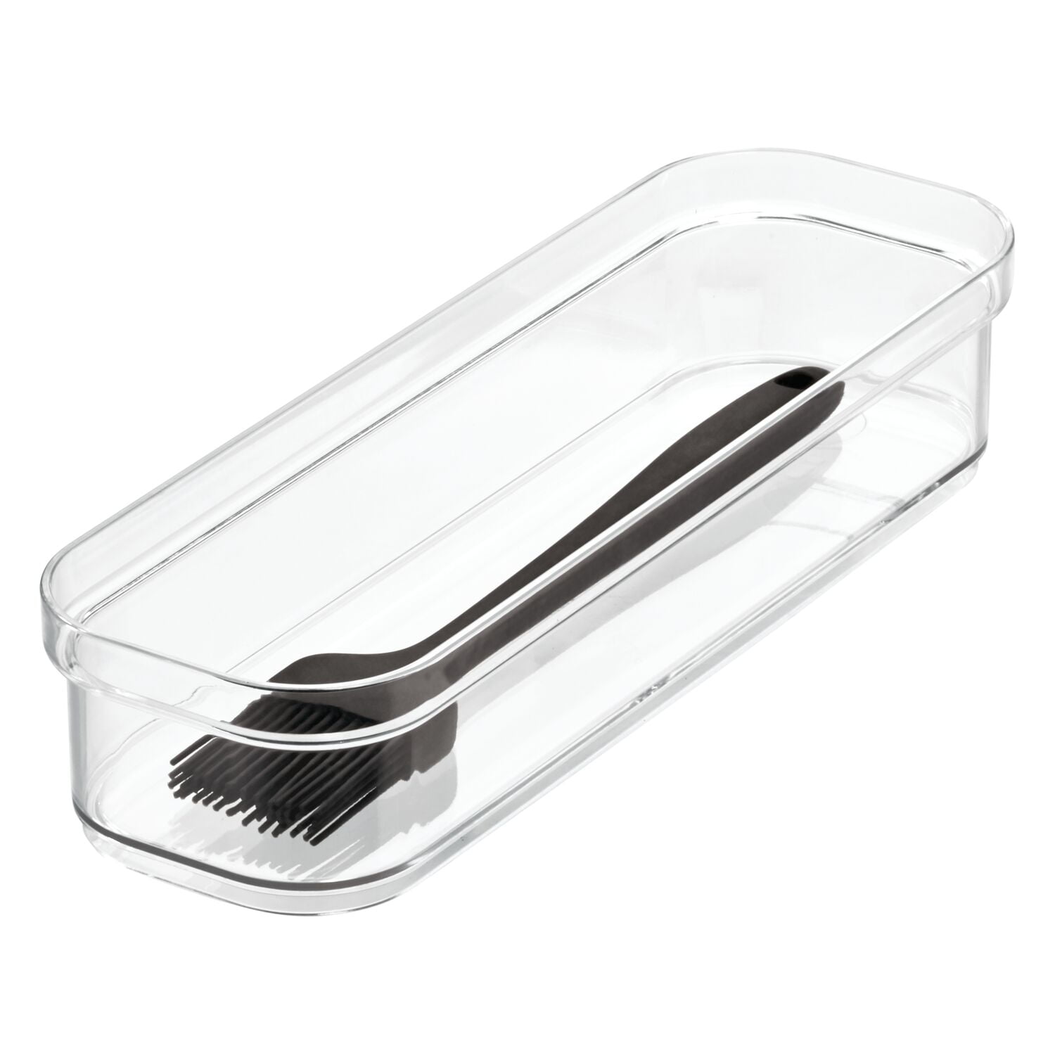 iDesign Plastic Kitchen Drawer Organizer, Clear, 3.25" x 10" x 2