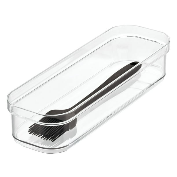 iDesign Plastic Kitchen Drawer Organizer, Clear, 3.25" x 10" x 2