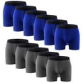 thumbnail image 4 of 11PK Performance Mens Boxer Briefs Polyester Underwear Size Small M Large XL XXL, 4 of 11