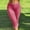 Red, variant on CHEEREAM Womens Capri Leggings Plaid Print Elastic Waisted Cropped Pants Skinny Split Hem Bottom