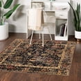 thumbnail image 4 of Rugs.com Saturn Collection Rug – 5 Ft Square Black Medium Rug Perfect For Living Rooms, Kitchens, Entryways, 4 of 7