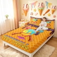 thumbnail image 3 of meiyoeat Softball Ice Cream Bed Sheets for Girls, Candy Baseball Bat Drip Full Size Sheets, 4pcs, 1 Flat Sheet, 1 Fitted Sheet and 2 Pillowcases, 3 of 5
