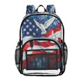 thumbnail image 2 of Iauyy Clear Backpack Heavy Duty PVC Transparent Backpack for College Workplace, Peace Dove, 2 of 8