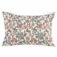 thumbnail image 2 of Red Floral Throw Pillow Cover, Pillowcase Protectors with Zipper, Breathable Decorative Lumbar Pillow Case Cover, Botanical Watercolor Vintage Flower Leaf Pillow Shams for Couch Sofa 12x20Inch, 2 of 8