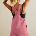 thumbnail image 6 of Racerback Athletic Rompers for Women Sleeveless Tank Jumpsuits Shorts Pocketed Loose Summer One Piece Workout Outfits, Pink, XXL, 6 of 7