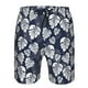 thumbnail image 3 of Balery White Leaves Traje de Baño Estilo Hawaiano para Hombre, Shorts de Secado Rápido con Bolsillos-Small, 3 of 6