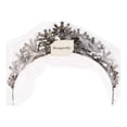 thumbnail image 3 of SHISUYAN Beaupretty Vintage Baroque Crown Alloy Headdress Retro Rhinestone Crown Bridal Tiara Hair Accessory Wedding Headpiece, 3 of 9