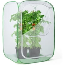 15.7" x 15.7" x 23.6" Outdoor Mesh Plant Enclosure Greenhouses, Pop-Up Cage, Pest Protection