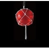 11.5" Lighted Roped Red Ball Outdoor Christmas Decoration - Clear Lights