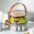 thumbnail image 3 of Tnobhg Fruit Plate Compartment with Transparent Lid Grip Handle Large Capacity Easy to Clean Snack Storage Container, 3 of 7