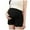 Black, variant on Ohufall Womens Maternity Lounge Short Pants Summer Solid Color Casual Over the Belly Pajama Shorts Stretchy Slim Fit Seamless Pregnancy Bottom Shorts for Women