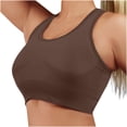 thumbnail image 2 of Womens Racerback Sports Bra with Removable Pads Cross Back Strappy Yoga Bra Medium Support Padded Athletic Workout Crop Top for Gym Running, 2 of 6