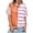 Light Purple, variant on Colorful Stripe Print Color Block Women Short Sleeve Summer Casual Crop Shirt