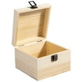 thumbnail image 4 of OULII Light Yellow Unfinished Wooden Storage Box Synthetic Material for Home Office Use Durable Stackable Design 8.5x6.5x4.5 inches, 4 of 7