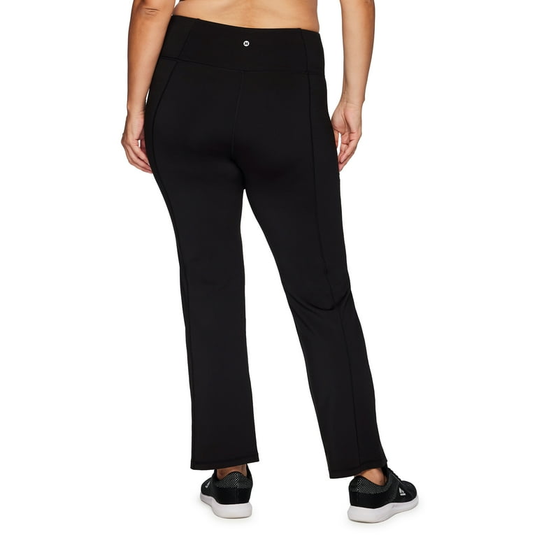 RBX Active Women's Plus Size Boot Cut Fleece Lined Yoga Pants with Pocket