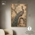 thumbnail image 5 of French Decor Peacock Canvas Retro Japanese Art Prints by Art Remedy, Gold Frame, 36" x 54", 5 of 7