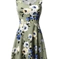thumbnail image 3 of FashionOutfit Women's Floral Flare Sleeveless Dress MADE in USA, 3 of 3
