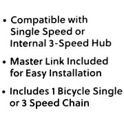 Concord Single or 3-Speed Replacement Steel Bicycle Chain