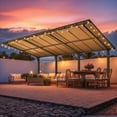 thumbnail image 6 of AECOJOY 20' x 10' Gazebo, Outdoor Wall Mounted Hardtop Gazebo & Pergola with Aluminum Frame for Patio, Porch and Backyard in Black, 6 of 10