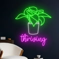 thumbnail image 2 of Handmadetneonsign Thriving Plant Pot Neon Light, Thriving Green Plant Pot Led Light, Green Leaf, 2 of 5
