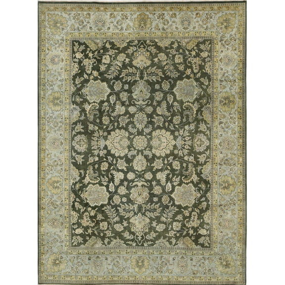 Hand Knotted Ziegler Wool Rug - 9'0'' x 11'10''