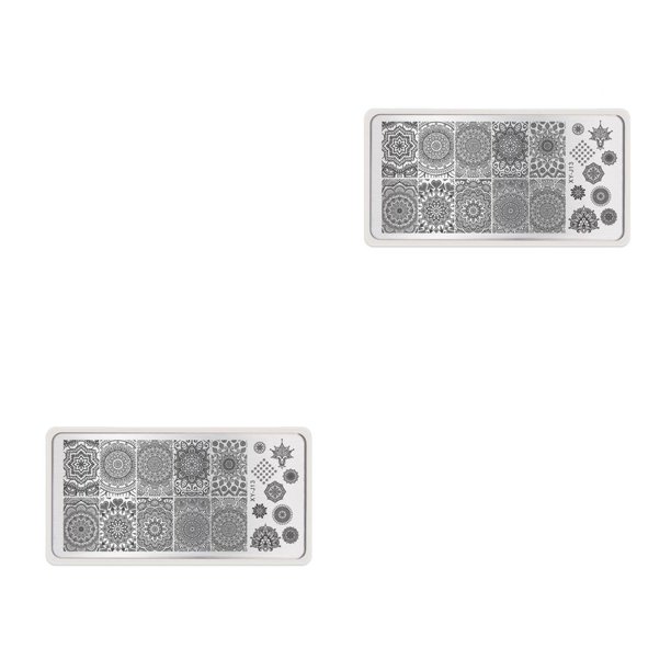 sweethay 1pc 16 Estilos Nail Stencils Nails Art Stamp Templates Plates para Gel Nail Polish Manicure Image Plate Type1 NO1 sweethay CBP003246