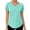 Mint Green women v neck tshirt a1, variant on MORESEC Women V Neck Short Sleeve Curved Hem Slim Tshirt Casual Workout Blouses Dressy Summer Tops for Vacation Fashion Clothes, Mint Green M