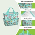 thumbnail image 4 of Garden Tool Bag,Pioneer Flower Floral Print Pattern Garden Tool Organizer,Garden Gifts,Waterproof Multi-Pocket Garden Tool Storage 11.8x5.5x11.4 Inch(Tools NOT Included), 4 of 6
