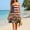 Khaki, variant on American 250th Anniversary Elasticated Dresses For Women Sleeveless Strapless Flowy Boob Tube Sheering Pleated Swing Sundress White XXL