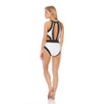 thumbnail image 2 of Bathing Suit - Swimsuit - Luxe Noir & Blanc Retro Swimsuit-Color:White,Size:XL, 2 of 5