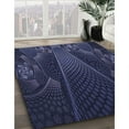 thumbnail image 3 of Ahgly Company Machine Washable Indoor Square Transitional Deep Periwinkle Purple Area Rugs, 7' Square, 3 of 7