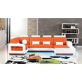 thumbnail image 2 of American Eagle AE-LD800L-ORG.W Orange/White Multi-Color Faux Leather Sectional, 2 of 2