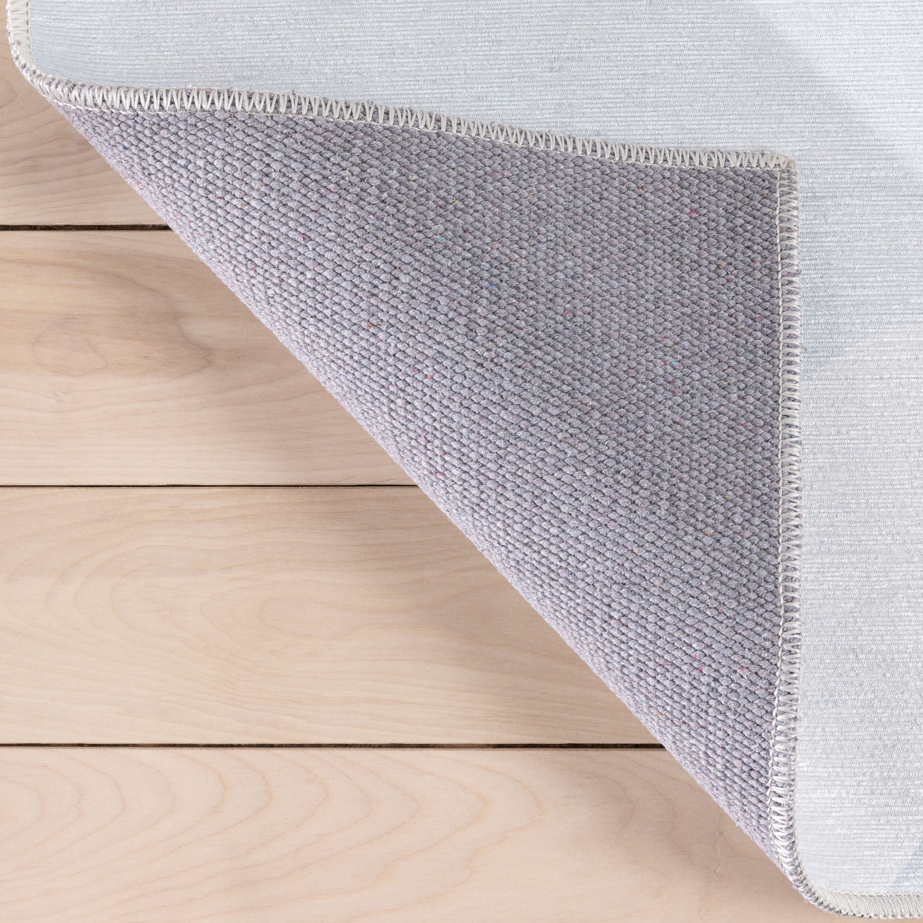 Well Woven Kids Rugs Cloud 9 Sun Modern Grey Light Blue Printed Distressed Machine Washable 5' x 7' Area Rug