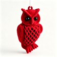 thumbnail image 6 of Velvet Christmas Tree Ornaments, Shatterproof Flocked Christmas Decorations, Burgundy Owl Shaped for Xmas Holiday Home Party Decor(B), 6 of 7