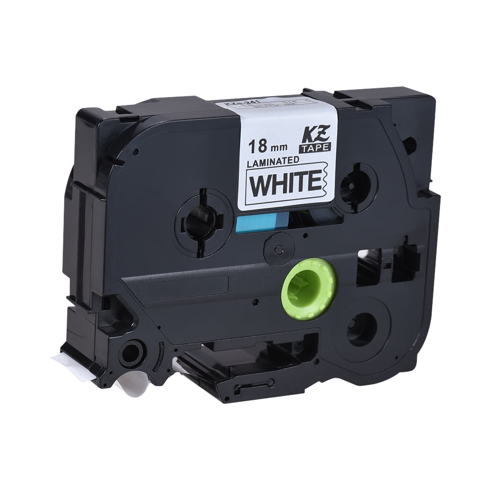 Laminated Label Tape Black on White Compatible for Brother Ptouch