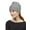 Light Melange Grey, variant on Weave Pattern Knit Beanie, Black