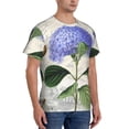 thumbnail image 2 of Bixox Men's Vintage Flower Printed Short Sleeve Skinny Athletic T-Shirt, 2 of 6