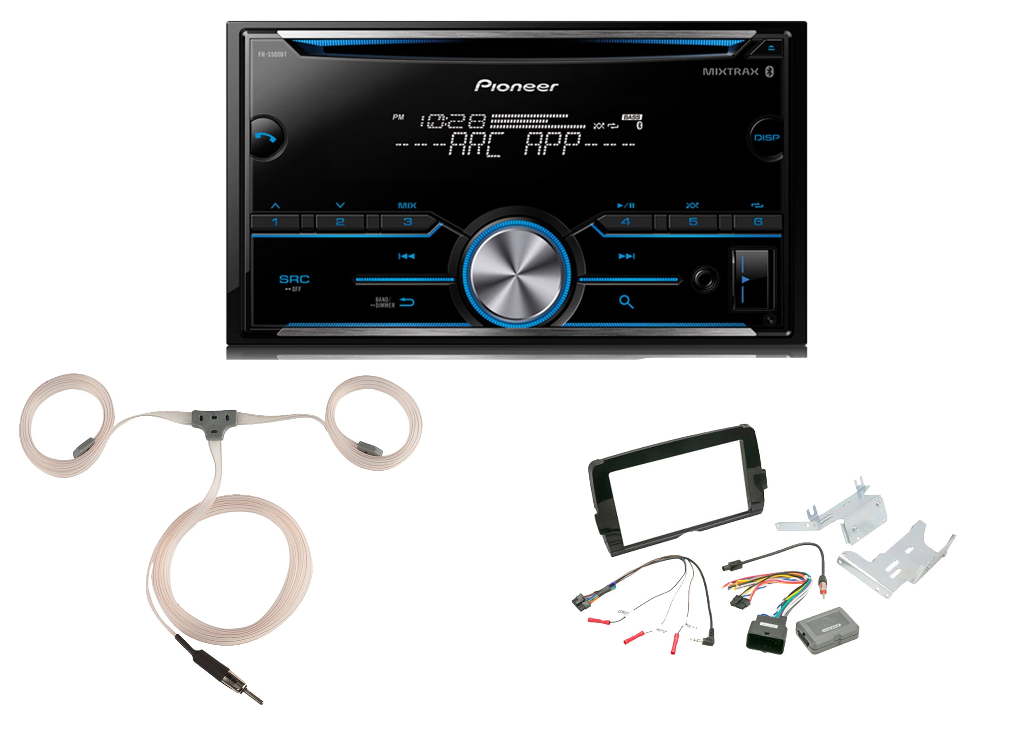 Harley Audio Package Pioneer 2DIN CD MIXTRAX Bluetooth Receiver