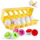 thumbnail image 1 of Matching Eggs 12 Pcs Set Color & Shape Recoginition Sorter Puzzle For Easter, 1 of 5