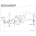 thumbnail image 3 of Kingston Brass Widespread Kitchen Faucets With Brushed Nickel KB1798WLLBS, 3 of 3