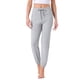 thumbnail image 1 of Pantalones de pijama de algodón para mujer INSPIRE CHIC con cordón elástico, rayas, pantalones de lounge de yoga con bolsillos L Gris, 1 of 5