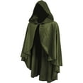 thumbnail image 6 of Hvyesh Men Women Hooded Renaissance Cloak Medieval Victorian Cape Vintage Gothic Halloween Cloak Cosplay Party Costumes Outerwear, 6 of 6