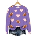 thumbnail image 2 of jjayotai Women’s Football Print Sweatshirt Crewneck Oversized Long Sleeve Pullover Tops Gameday Sweatshirts, 2 of 6