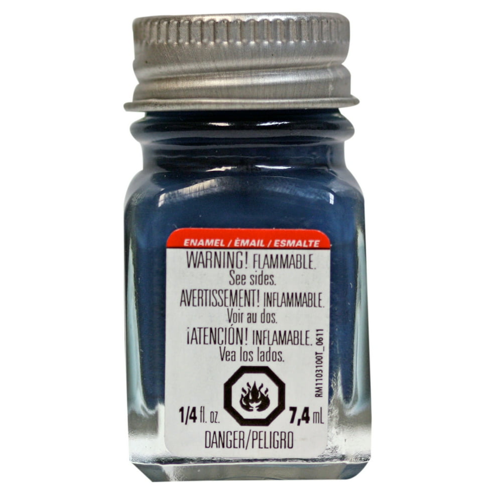 Testors Enamel Paint, .25 oz., Flat Sea Blue